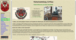 Desktop Screenshot of heimatsammlung-cottbus.de