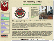Tablet Screenshot of heimatsammlung-cottbus.de